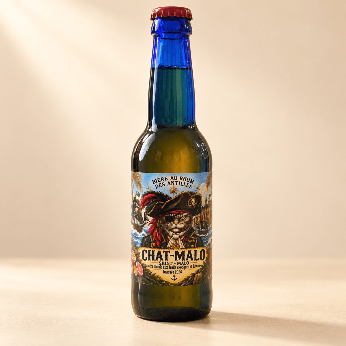 Bière au rhum des Antilles Chat-Malo – 33 cl - Bretagne Biscuits