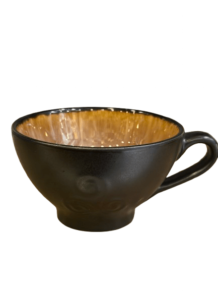 Bolée à anse triskel noire/orange - Bretagne Biscuits