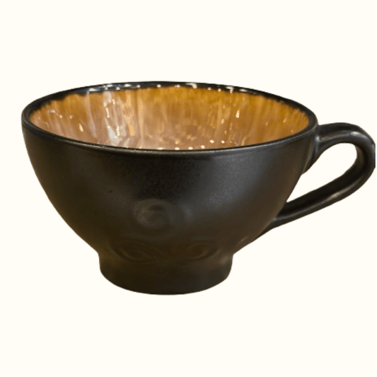 Bolée à anse triskel noire/orange - Bretagne Biscuits