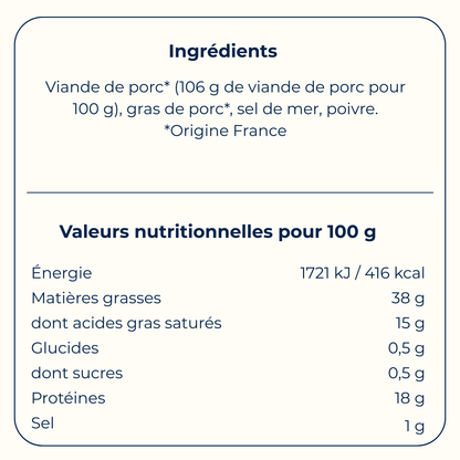 Rillettes de porc à l’ancienne 90 g - Bretagne Biscuits