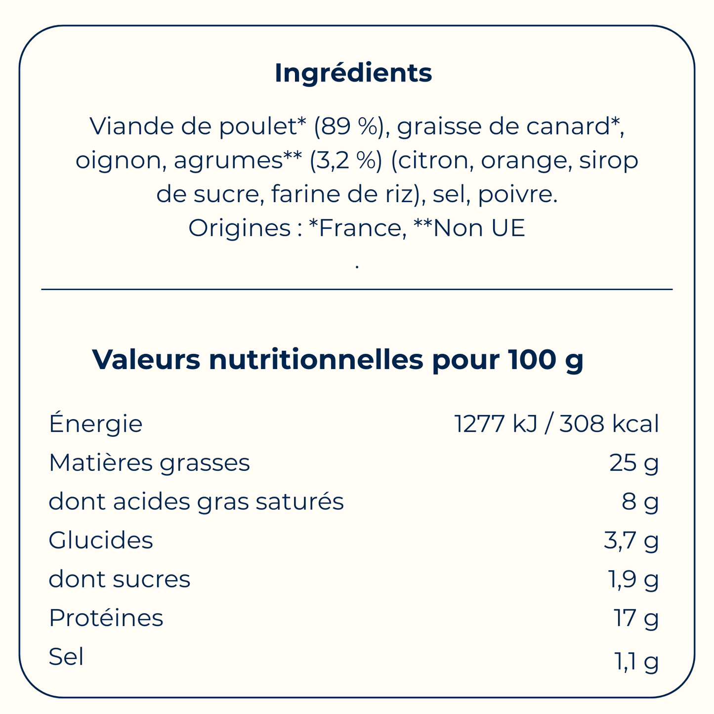 Rillettes de poulet rôti aux agrumes 90 g - Bretagne Biscuits