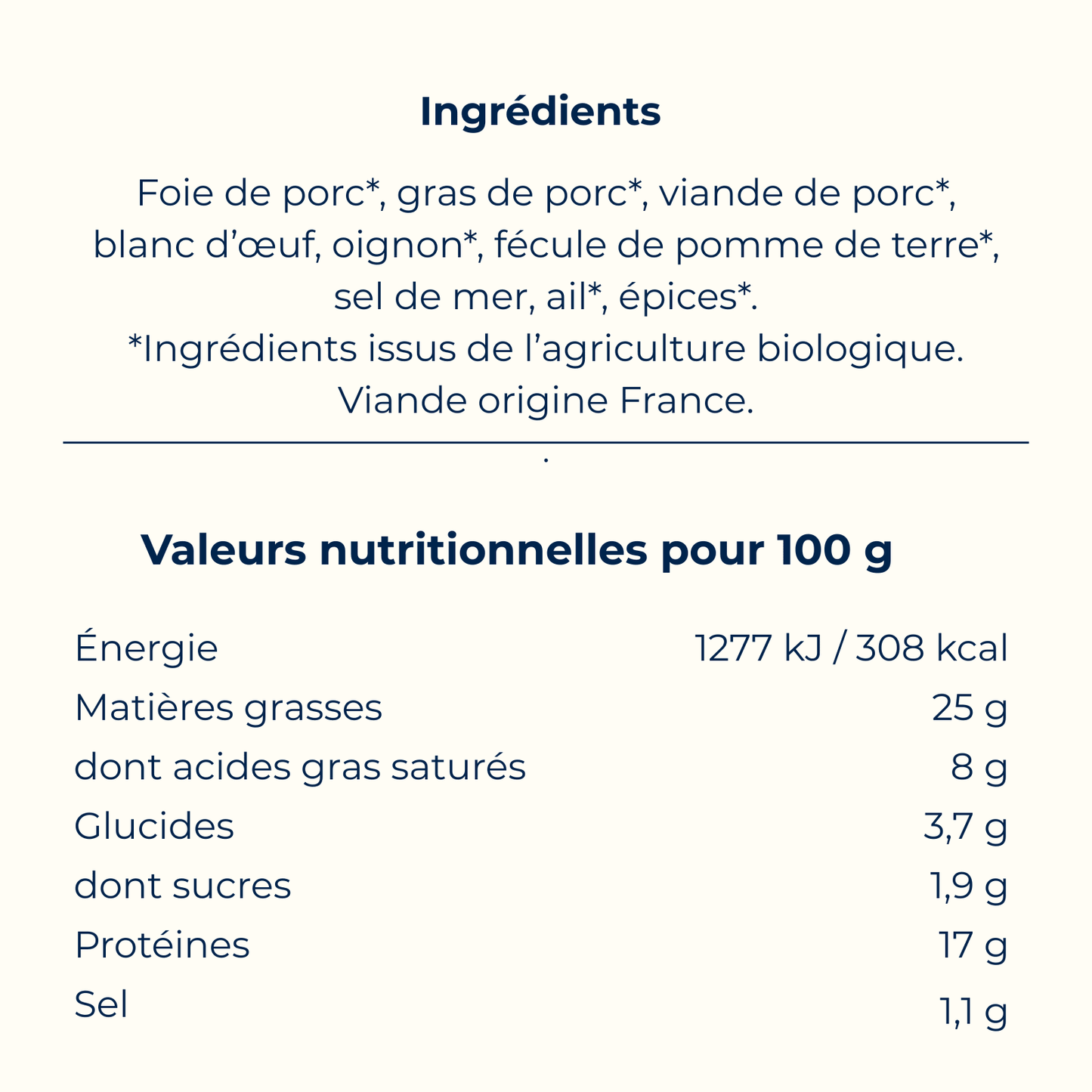 Terrine de campagne biologique 90 g - Bretagne Biscuits